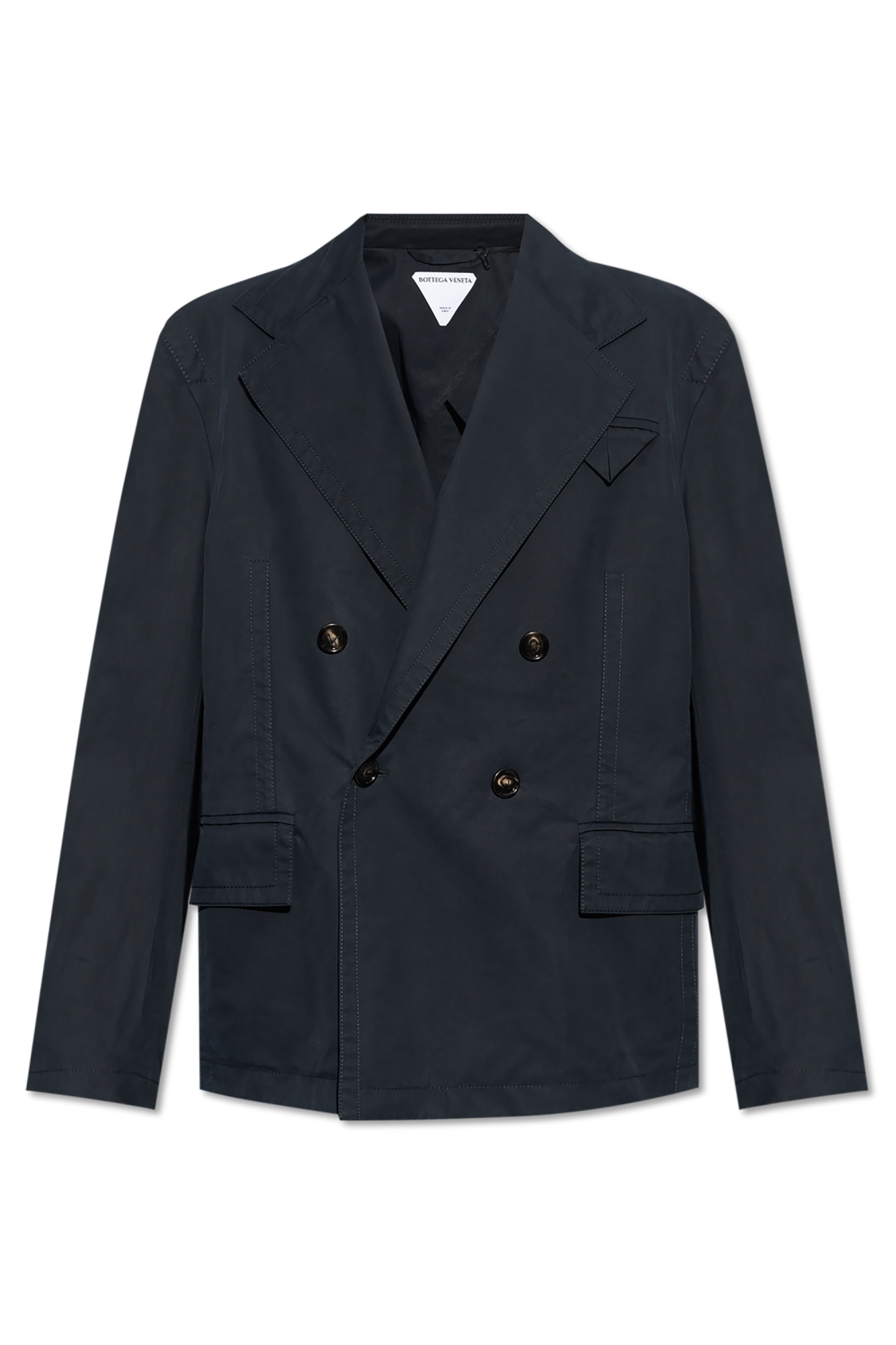 Navy blue Double-breasted jacket Bottega Veneta - Vitkac Italy